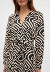 Vero Moda Vigdis Abstract Midi Dress, Black