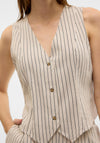 Vero Moda Mymilo Pinstripe Waistcoat, Beige