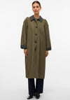 Vero Moda Lucia Maria Long Trench Coat, Green