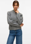 Vero Moda Bang Knit Zip Front Cardigan, Grey