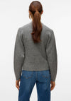 Vero Moda Bang Knit Zip Front Cardigan, Grey