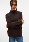 Vero Moda High Neck Pullover Jumper, Chocolate
