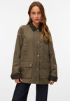 Vero Moda Wales Cord Trim Jacket, Green