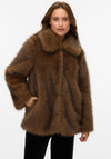 Vero Moda Gloria Faux Fur Jacket, Brown