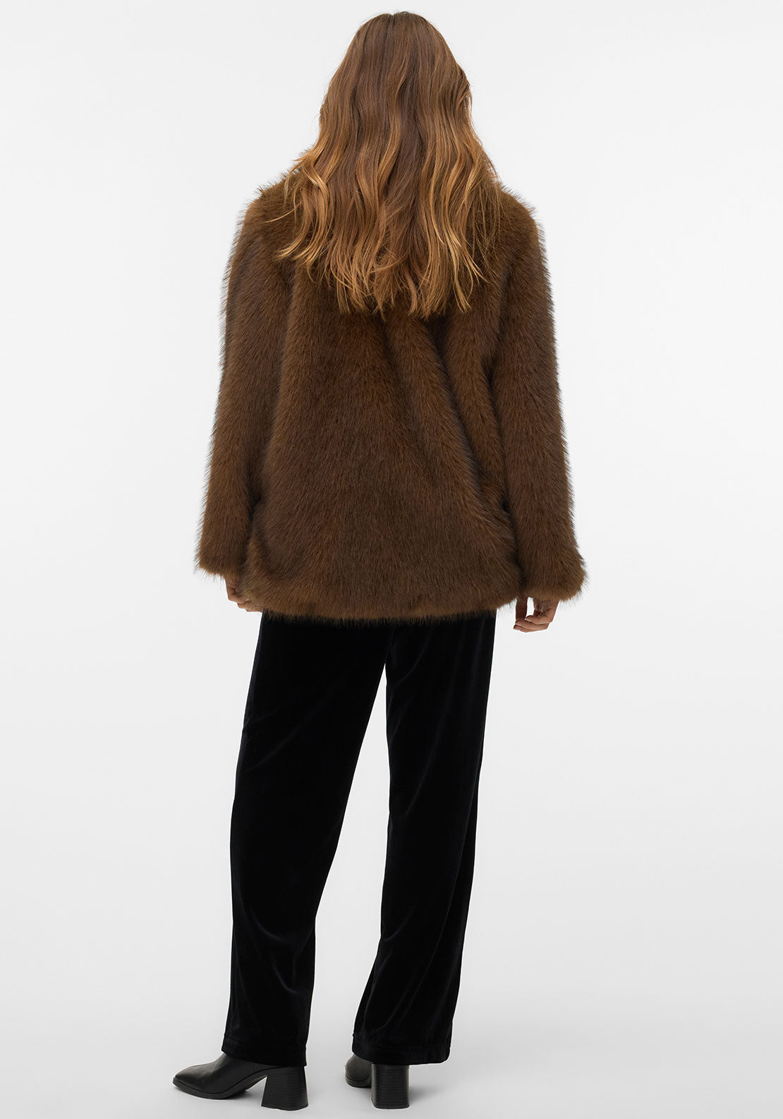 Vero Moda Gloria Faux Fur Jacket, Brown