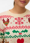 Vero Moda Round Neck Pull Over Christmas Jumper, Birch