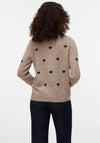 Vero Moda Doffy Heart Knit Jumper, Beige