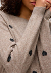 Vero Moda Doffy Heart Knit Jumper, Beige