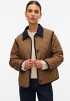Vero Moda Emily Quilted Short Jacket, Brown
