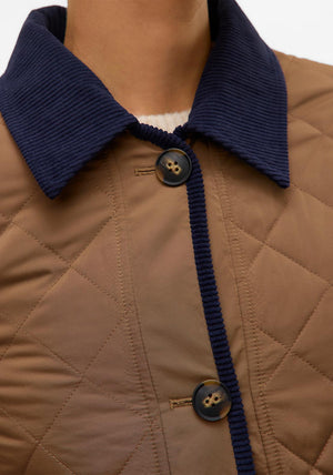 Vero Moda Emily Quilted Short Jacket, Brown