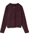 Vero Moda Marina Button Neck Knit Cardigan, Wine