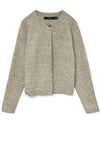 Vero Moda Marina Button Neck Knit Cardigan, Cream