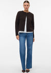 Vero Moda Marina Button Neck Knit Cardigan, Brown