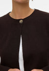 Vero Moda Marina Button Neck Knit Cardigan, Brown