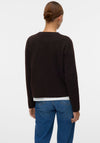 Vero Moda Marina Button Neck Knit Cardigan, Brown