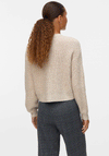 Vero Moda Lea Knit Round Neck Cardigan, Beige