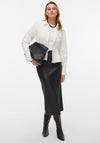 Vero Moda Olive Faux Leather Skirt, Black