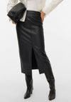 Vero Moda Olive Faux Leather Skirt, Black