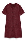 Vero Moda Johanna Knit Button Dress, Wine