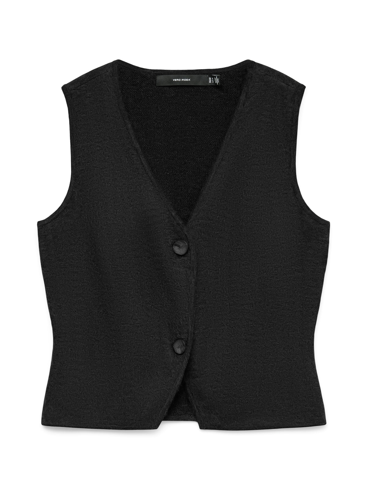 Vero Moda Brisa Sleeveless V-Neck Vest, Black
