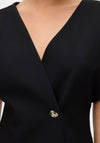 Vero Moda Sonja V Neck Button Wrap Top, Black