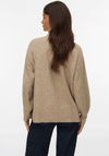 Vero Moda Doffy High Roll Neck Knit Jumper, Beige