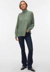 Vero Moda Doffy High Roll Neck Knit Jumper, Green