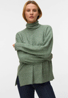 Vero Moda Doffy High Roll Neck Knit Jumper, Green