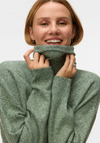 Vero Moda Doffy High Roll Neck Knit Jumper, Green