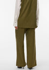 Vero Moda Kylan Pinstripe Wide Leg Trousers, Green