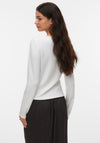 Vero Moda Boat Neck Long Sleeve Top, White