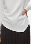 Vero Moda Boat Neck Long Sleeve Top, White