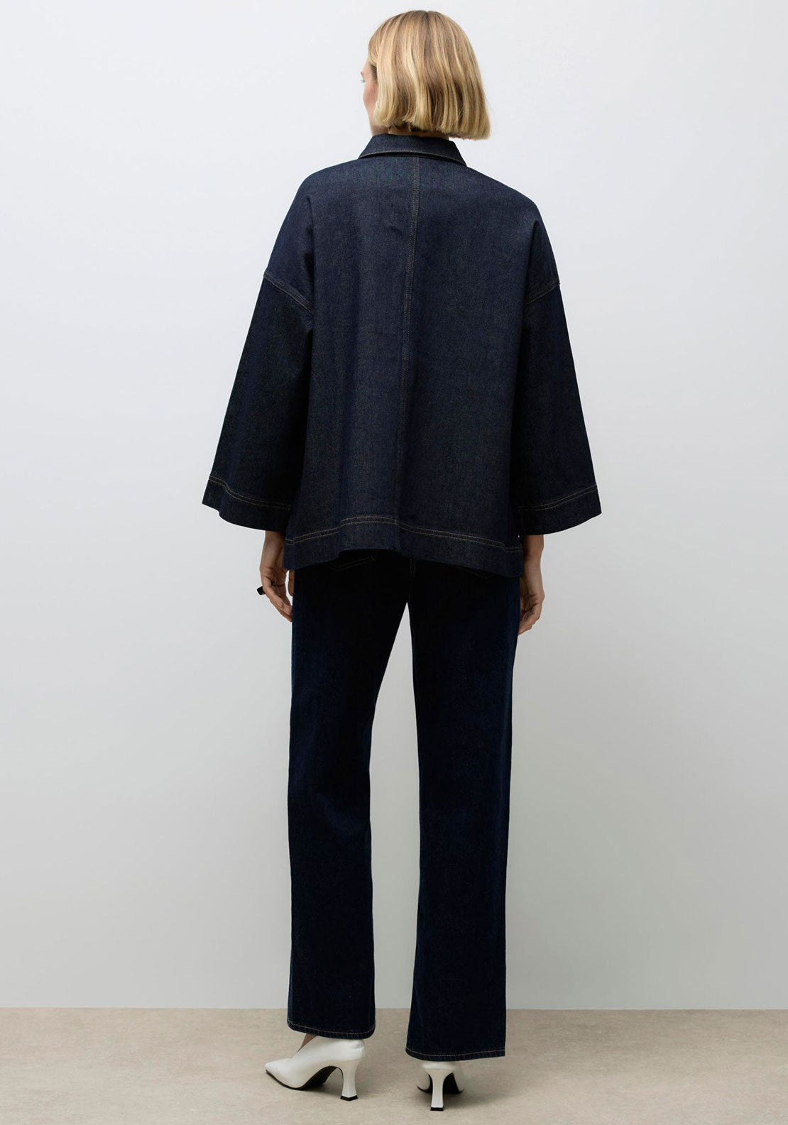 Vero Moda Verena Oversized Denim Jacket, Dark Blue