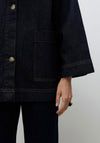 Vero Moda Verena Oversized Denim Jacket, Dark Blue