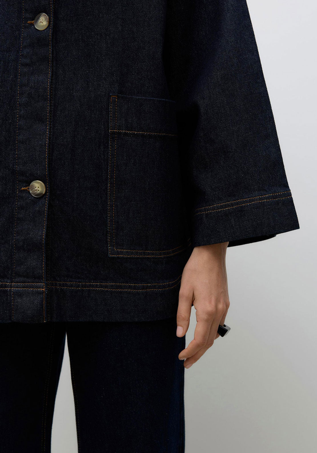 Vero Moda Verena Oversized Denim Jacket, Dark Blue