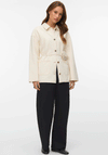 Vero Moda Sazzy Rose Belt Cotton Jacket, Cream