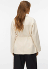 Vero Moda Sazzy Rose Belt Cotton Jacket, Cream