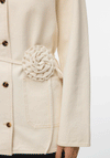 Vero Moda Sazzy Rose Belt Cotton Jacket, Cream