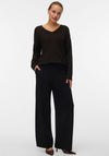 Vero Moda Eva Wide Leg Drawstring Trousers, Black