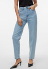 Vero Moda Tessa High Rise Mom Jeans, Light Blue Denim
