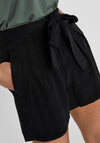 Vero Moda Mia High Rise Tie Waist Shorts, Black