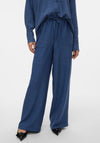 Vero Moda Melaney Relaxed Wide Leg Trousers, Denim Blue