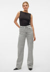 Vero Moda Tessa Rhinestone Wide Jeans, Grey