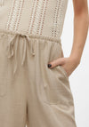 Vero Moda Melaney Relaxed Wide Leg Trousers, Beige