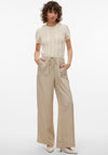 Vero Moda Melaney Relaxed Wide Leg Trousers, Beige