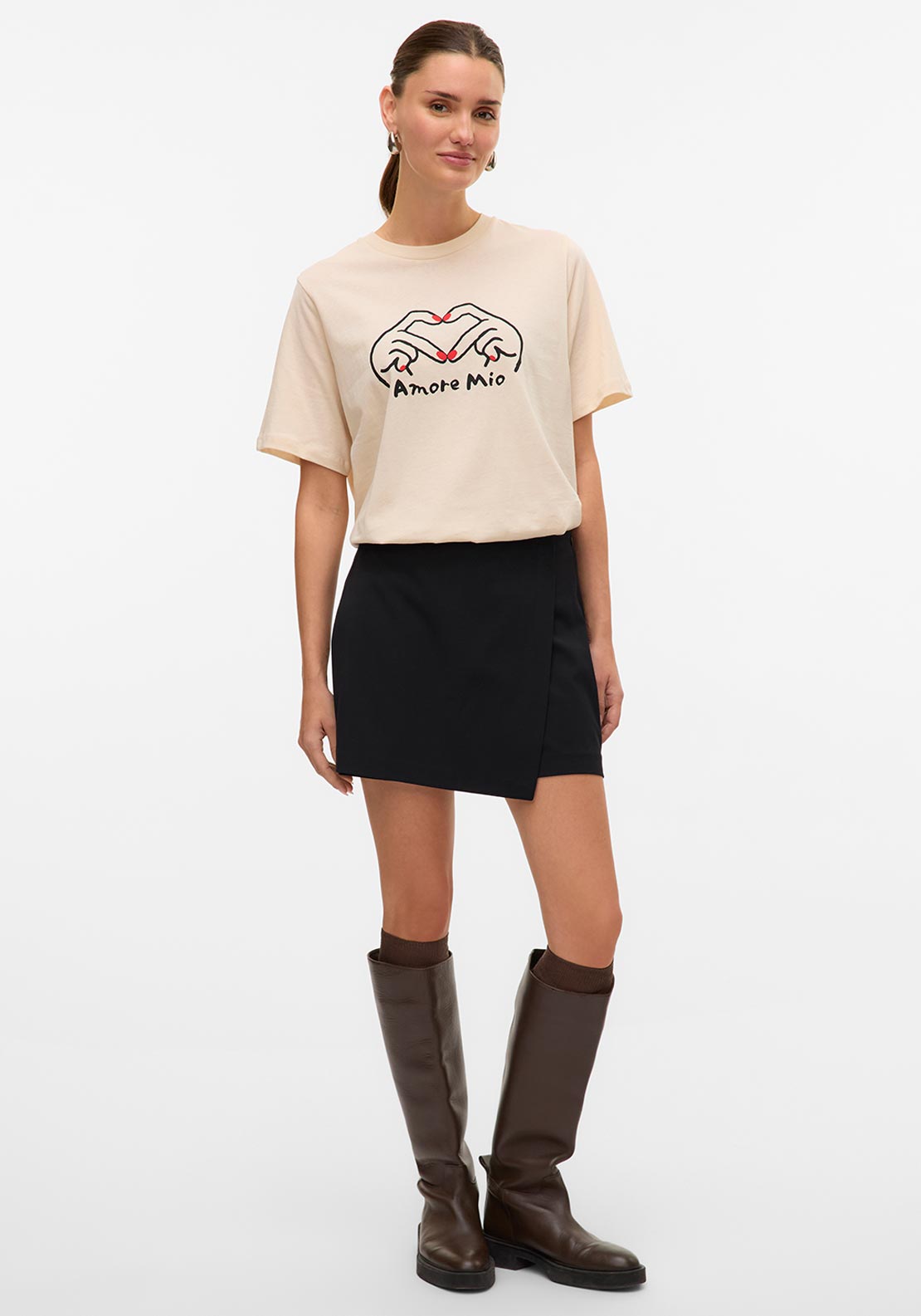 Vero Moda Melina Mini Short Skort, Black