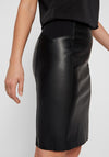 Vero Moda Buttersea Coated Knee Length Skirt, Black