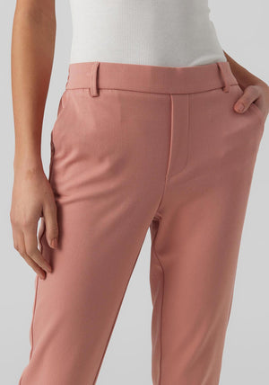 Vero Moda Maya Slim Leg Trousers, Old Rose