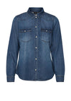 Vero Moda Maria Denim Slim Shirt, Medium Blue Denim