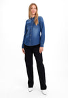 Vero Moda Maria Denim Slim Shirt, Medium Blue Denim
